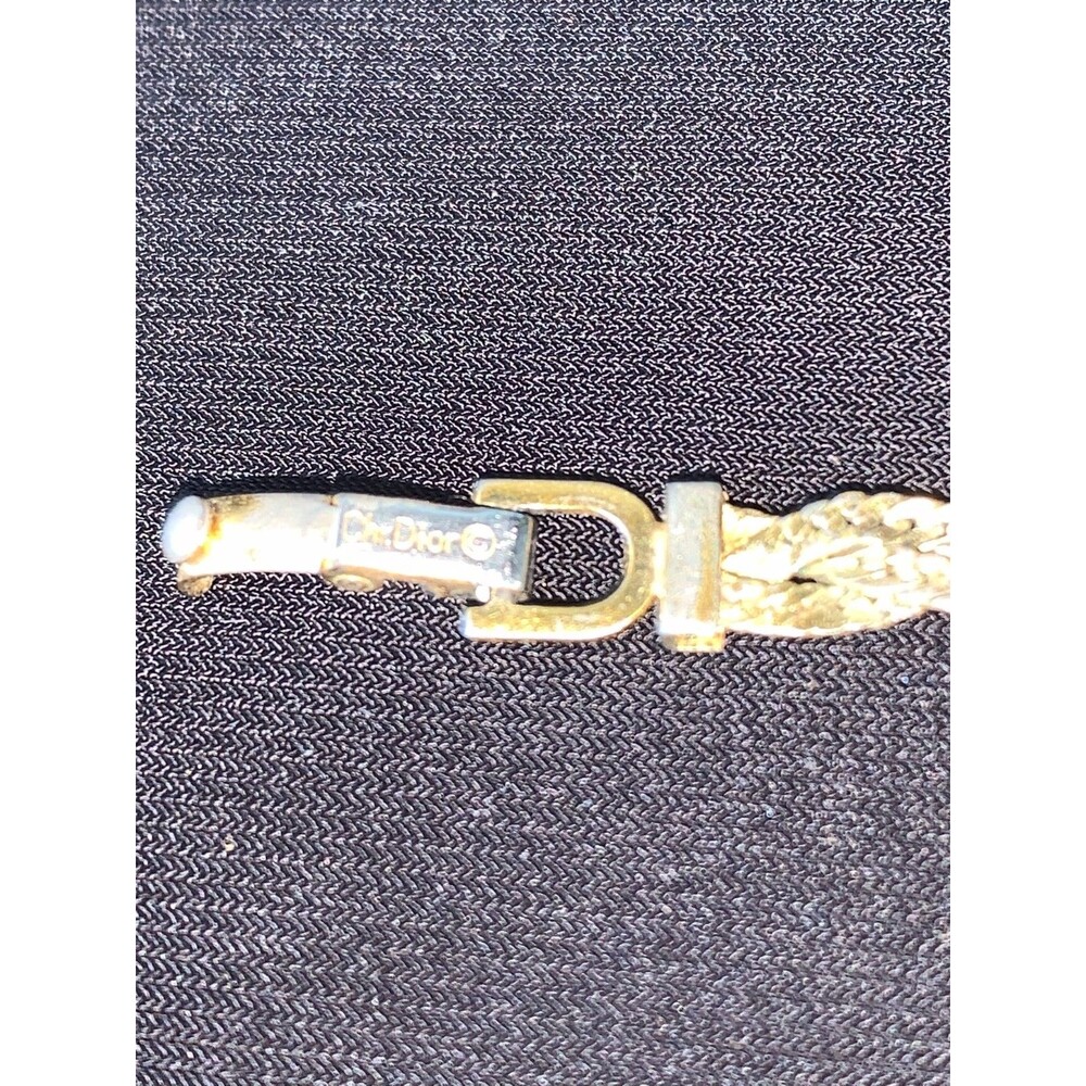 Vintage Chr Dior Gold Tone Braided Bracelet Christian Dior - Picture 3 of 7